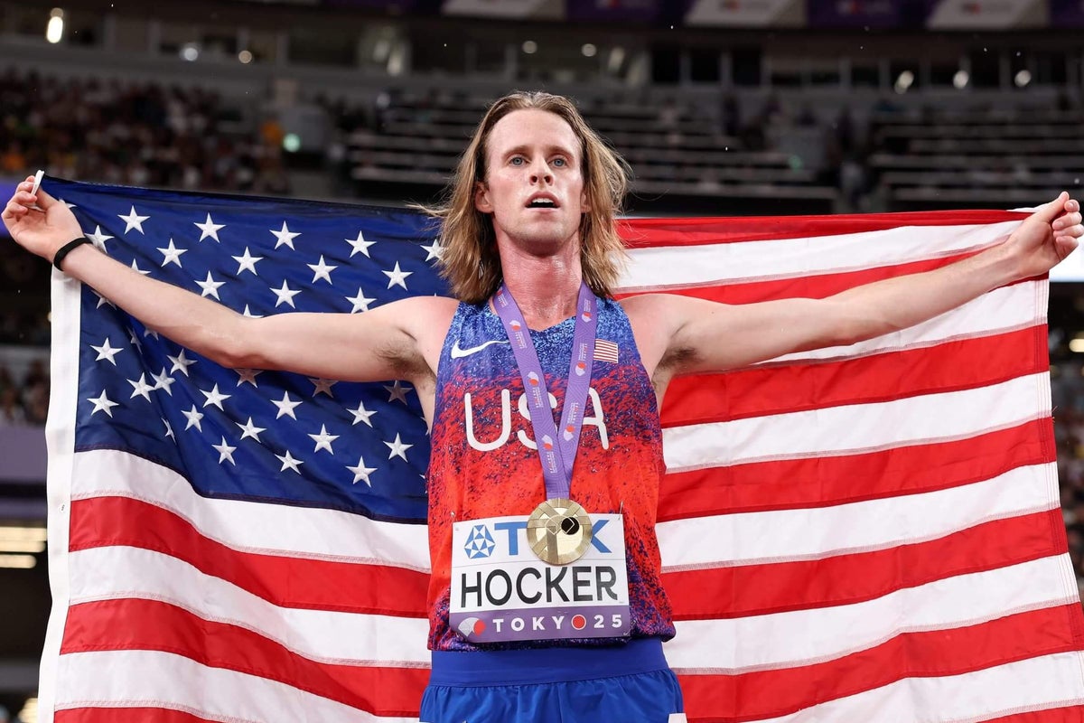Cole Hocker wins first U.S. men's 5,000m World Championship gold since 2007